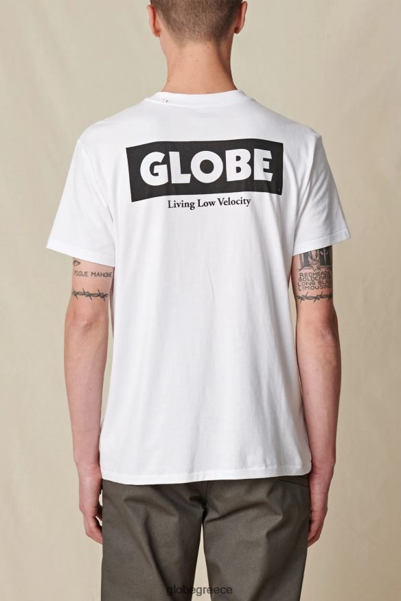 είδη ένδυσης Globe Brand ζωντανό μπλουζάκι χαμηλής ταχύτητας άσπρο VR008N293
