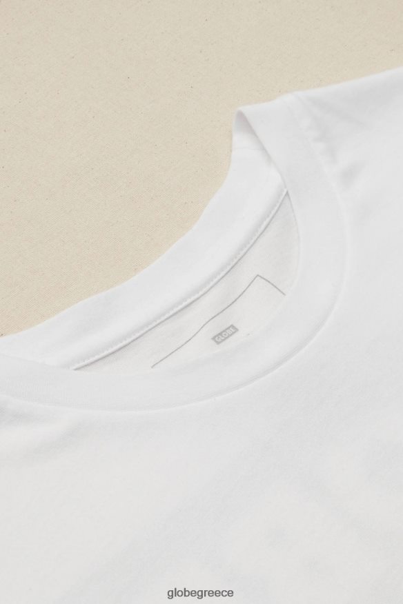 είδη ένδυσης Globe Brand ζωντανό μπλουζάκι χαμηλής ταχύτητας άσπρο VR008N293