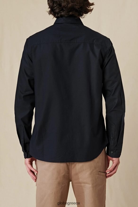 είδη ένδυσης Globe Brand foundation l/s πουκάμισο μαύρος VR008N317