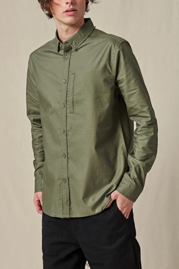 είδη ένδυσης Globe Brand foundation l/s πουκάμισο ελιά VR008N318