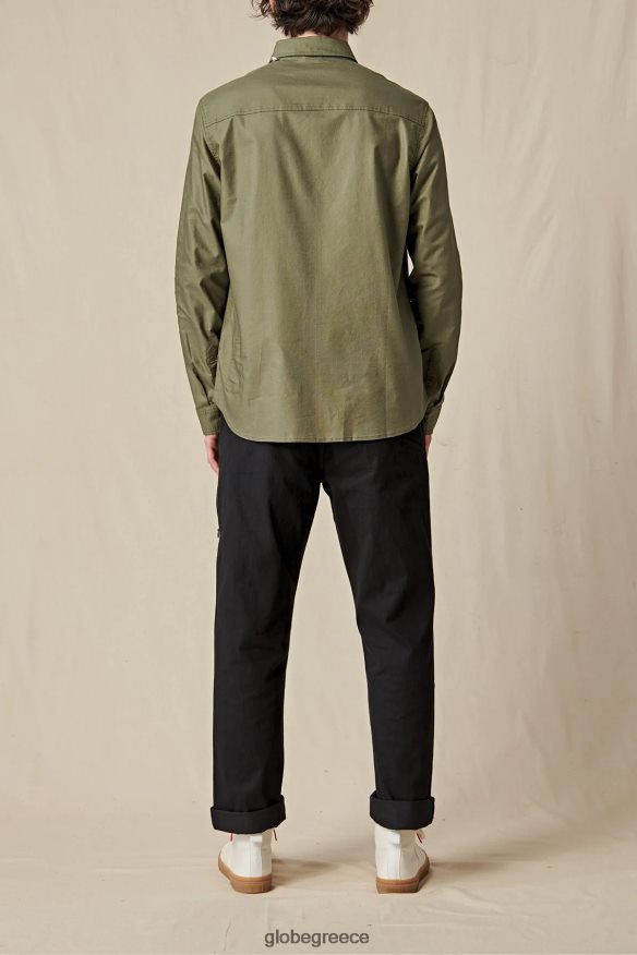 είδη ένδυσης Globe Brand foundation l/s πουκάμισο ελιά VR008N318