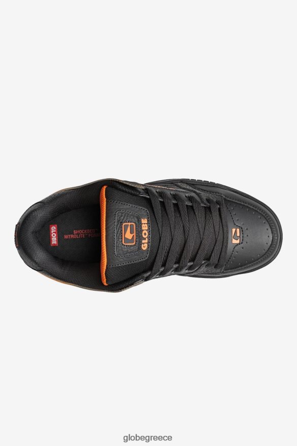 παπούτσια Globe Brand γέρνω μαύρο/πορτοκαλί ξεθώριασμα VR008N59