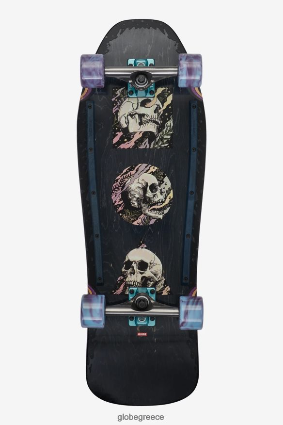 skateboards Globe Brand καταδρομικό φάντασμα 31". μαύρη στοίβα σφενδάμου/κρανίου VR008N97