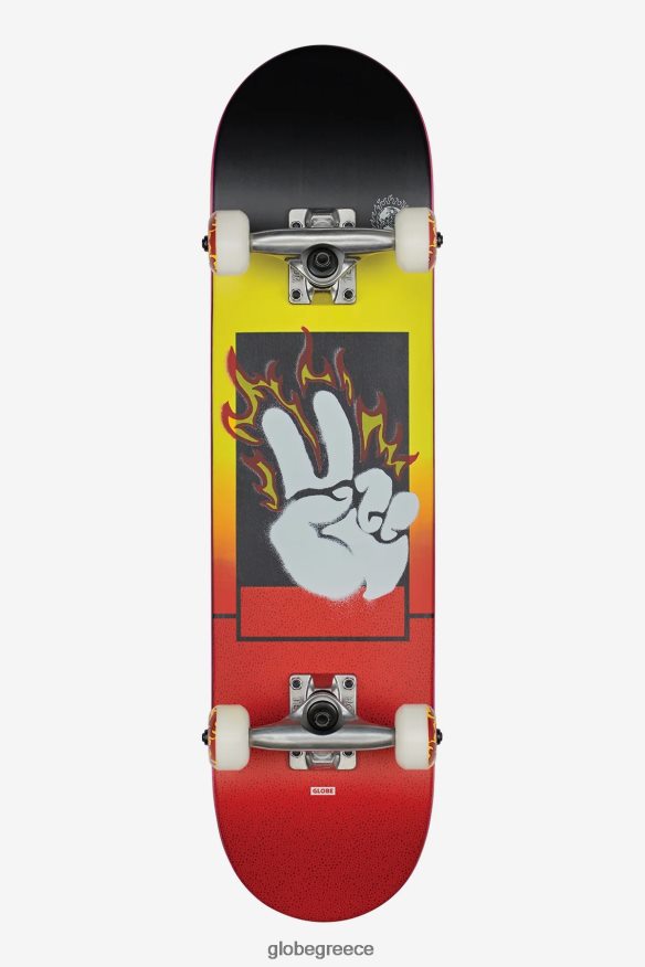 skateboards Globe Brand ελαφρύ μίνι ολοκληρωμένο 7,0". μαύρο σφενδάμι/κόκκινο VR008N178