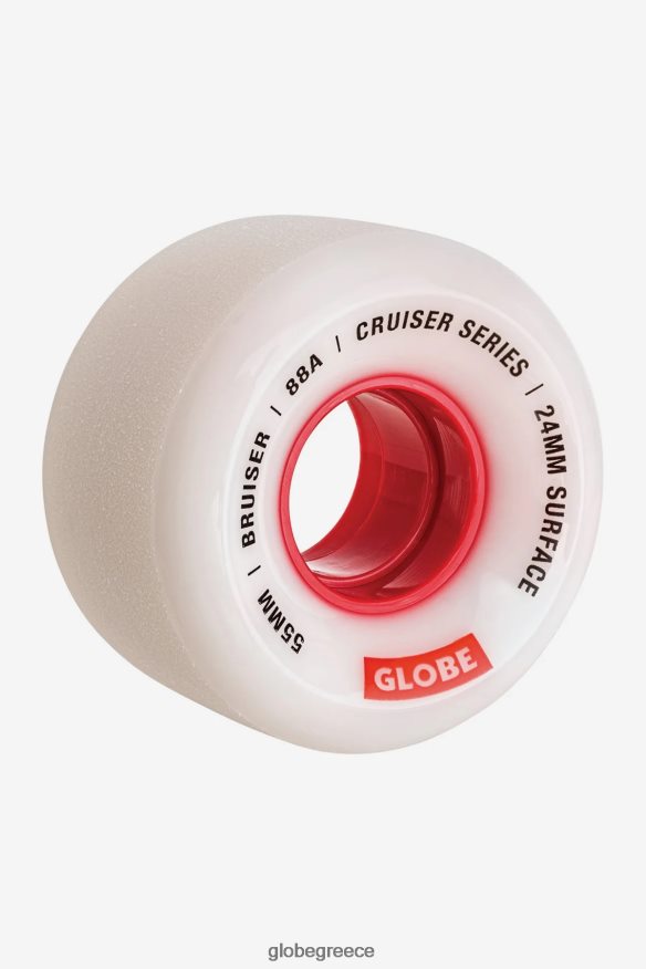 skateboards Globe Brand bruiser cruiser τροχός 55 χλστ λευκό/κόκκινο/55 VR008N250