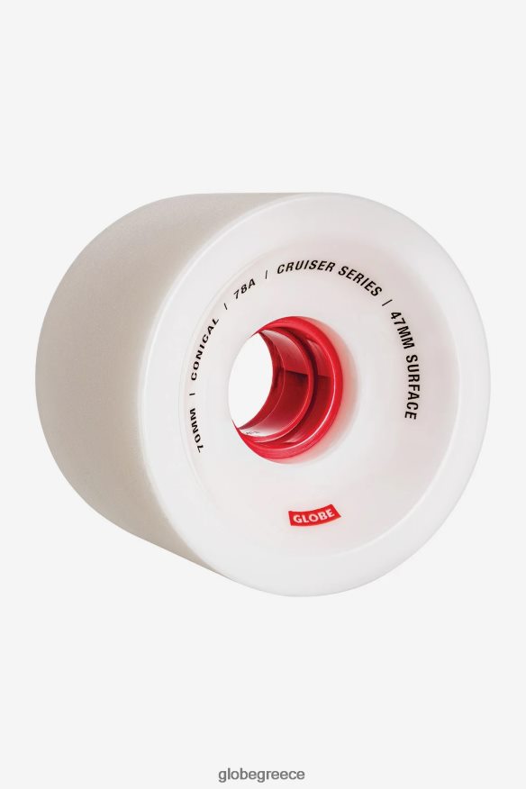 skateboards Globe Brand κωνικός τροχός cruiser 70 χλστ λευκό/κόκκινο/70 VR008N255