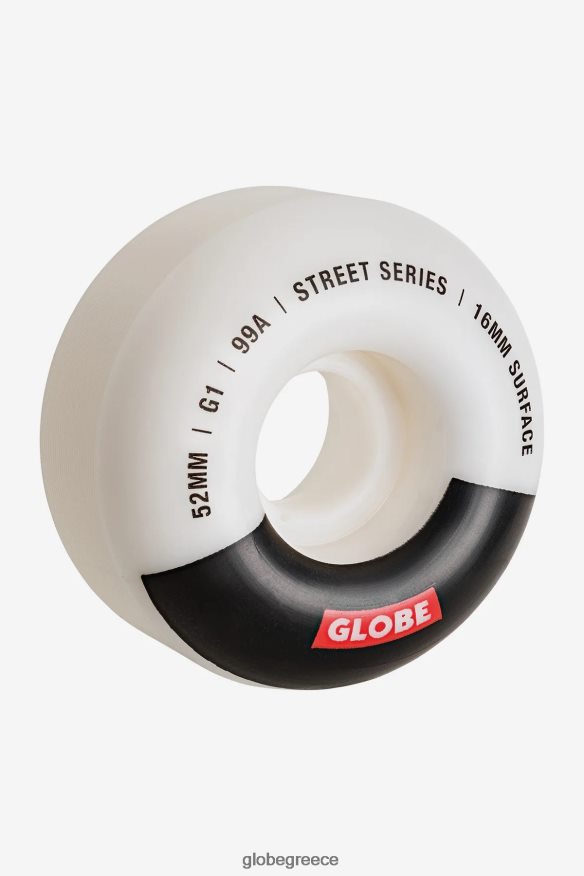 skateboards Globe Brand g1 τροχός δρόμου 52 χλστ λευκό/μαύρο/μπαρ VR008N247